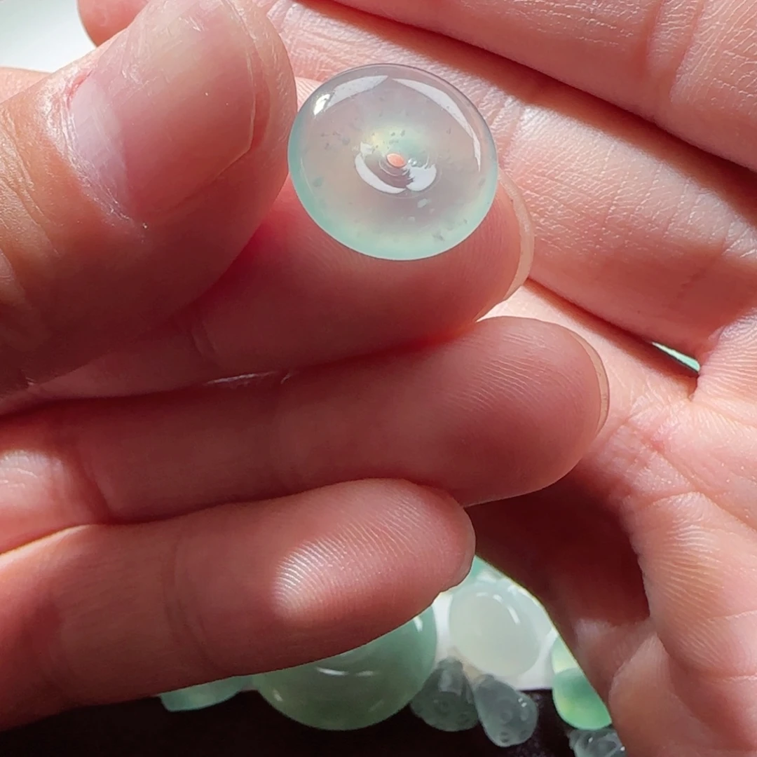 定制翡翠未镶嵌缅甸天然翡翠平安扣