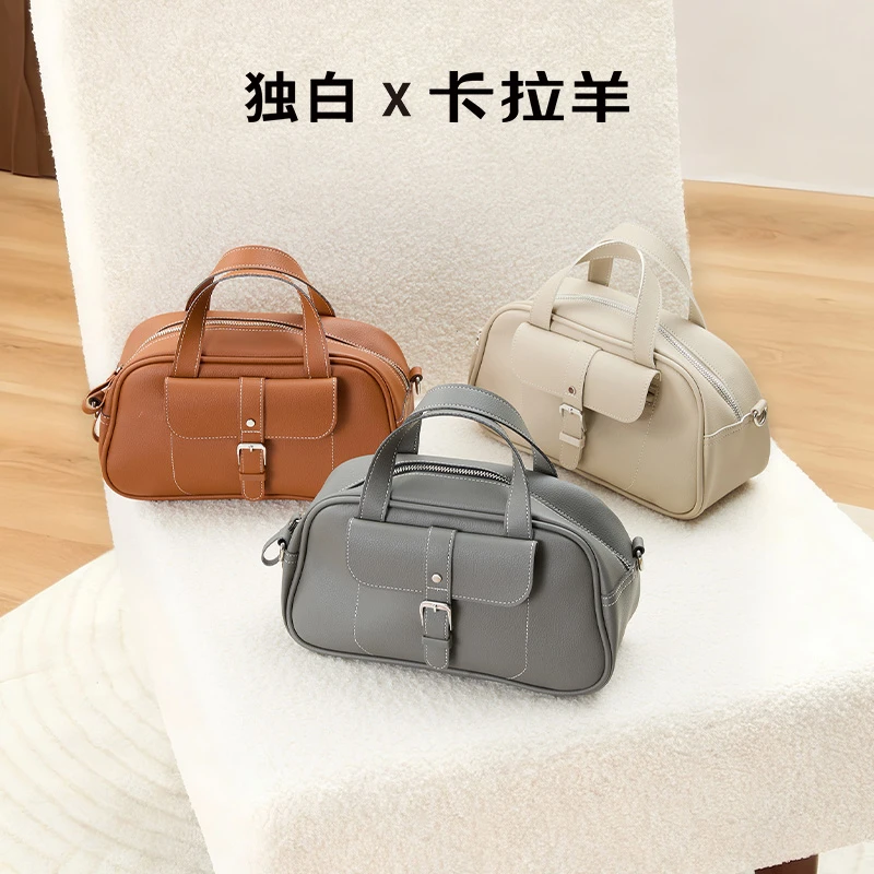 【全皮枕头包】卡拉羊多功能全皮防盗单肩包斜挎包女枕头包CX4029/L