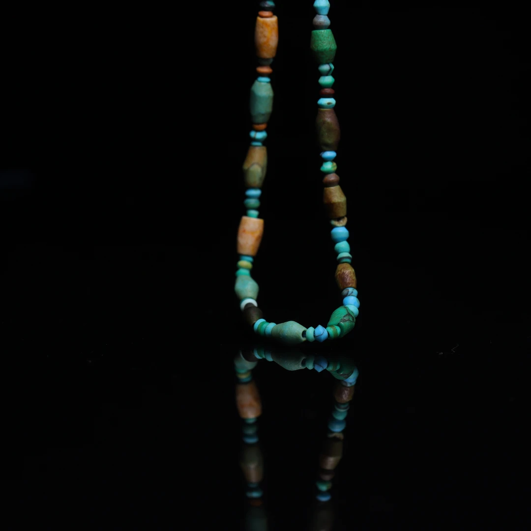 明代天然松石珠串-NX