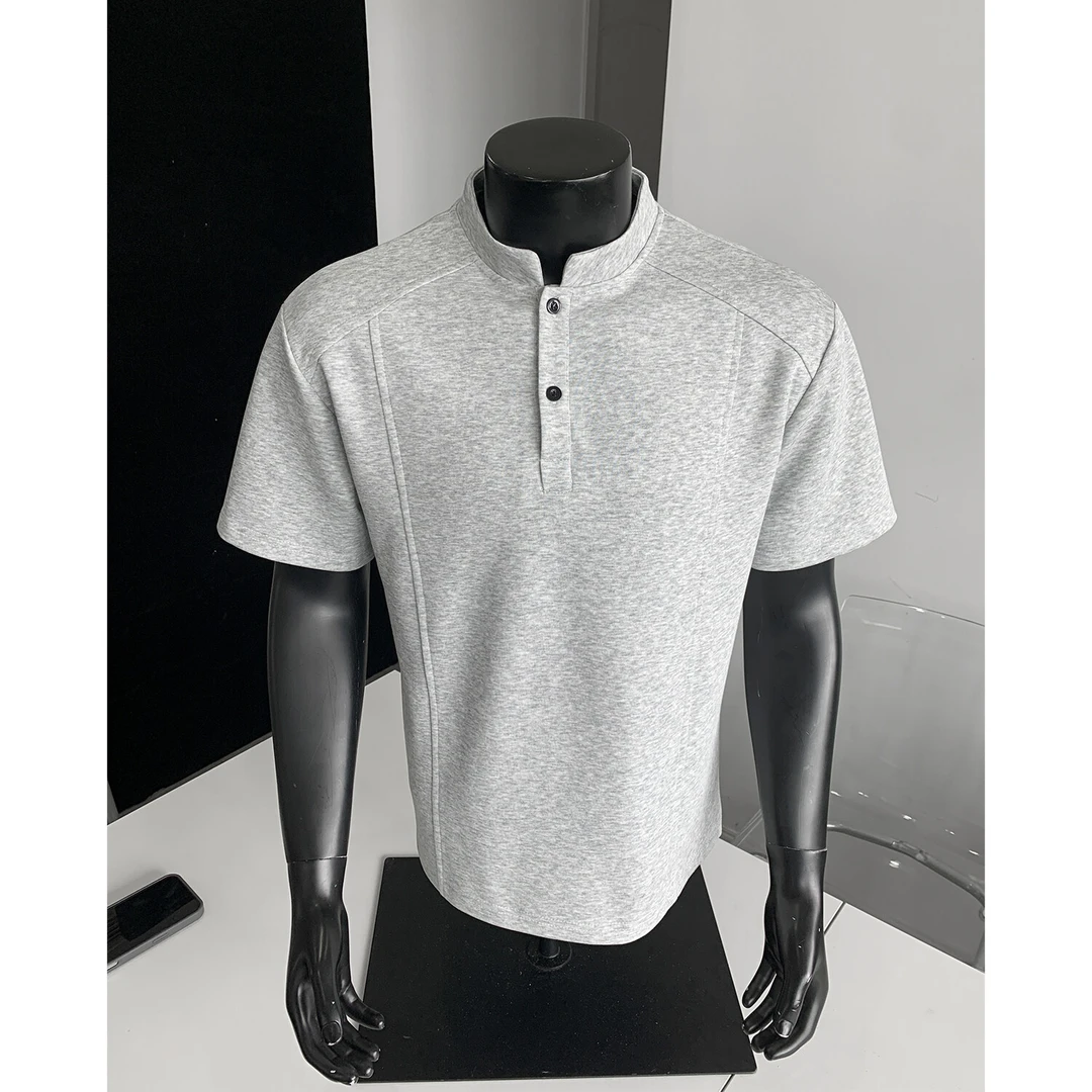 QNMN夏季透气POLO衫正肩拼接短袖T恤休闲潮流夏装半袖上衣