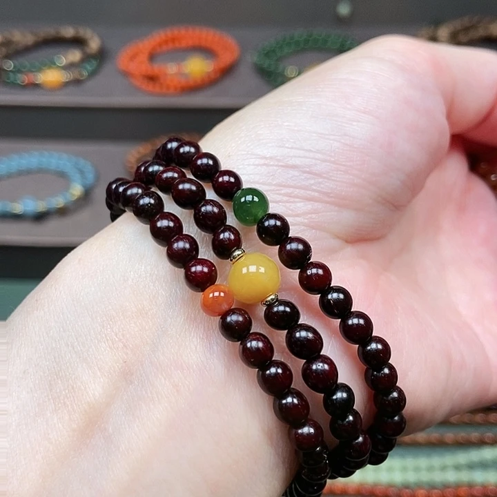 手串未镶嵌檀香紫檀（小叶紫檀）