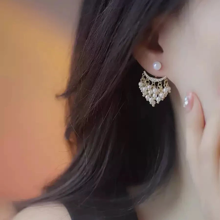 合金合成锆石耳饰 2246【夏目长情】轻奢耳饰