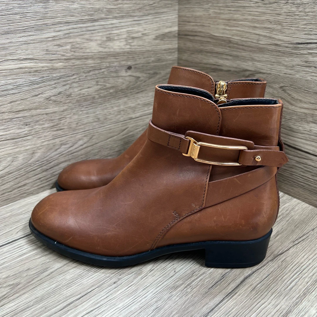 95新 TOD’S/托德斯 棕色拉链短靴 35.5码/98新