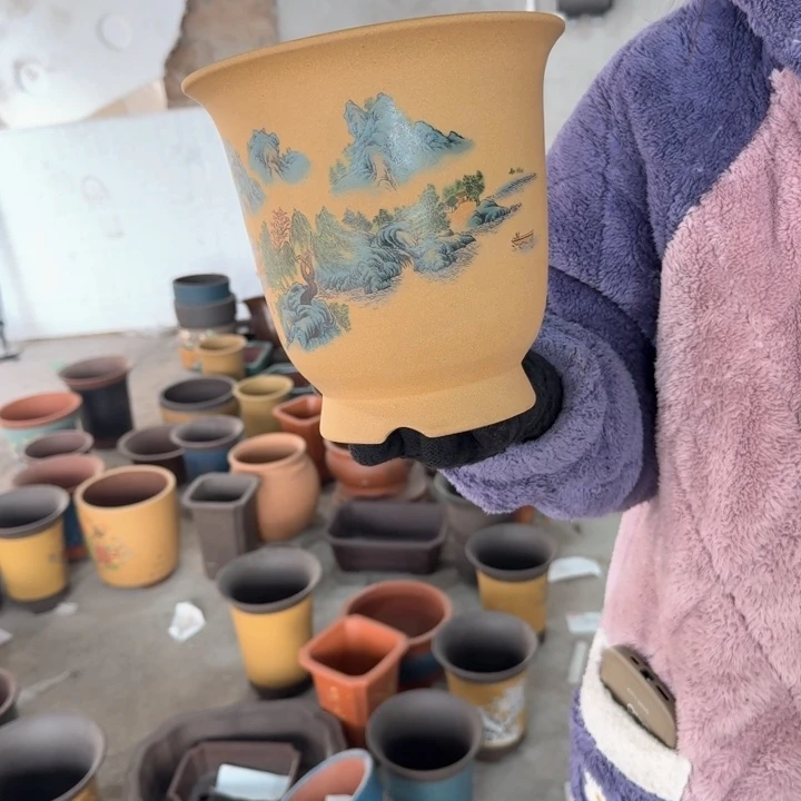 紫砂紫砂花盆口径