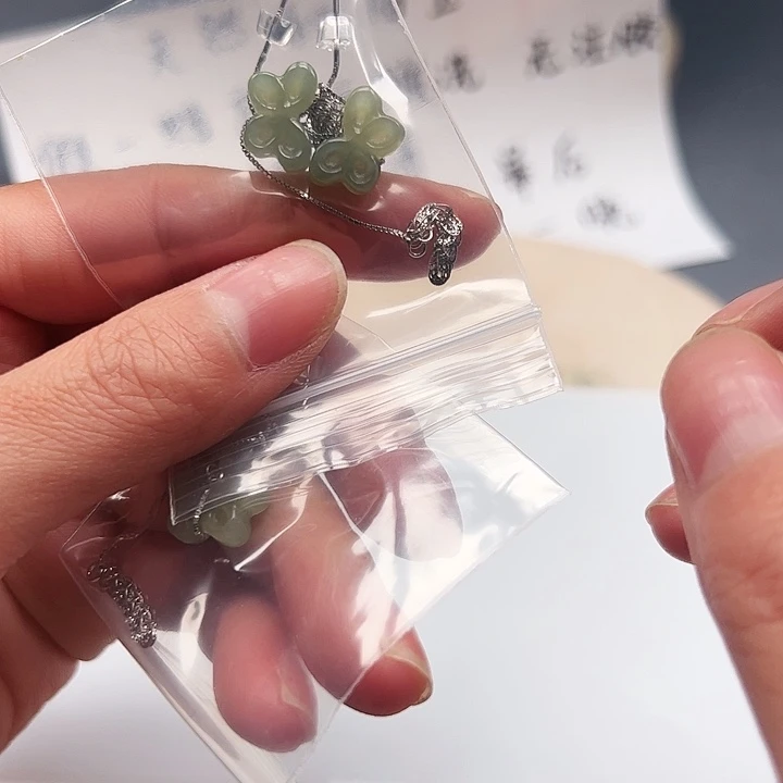 和田玉耳饰银S925镶嵌21