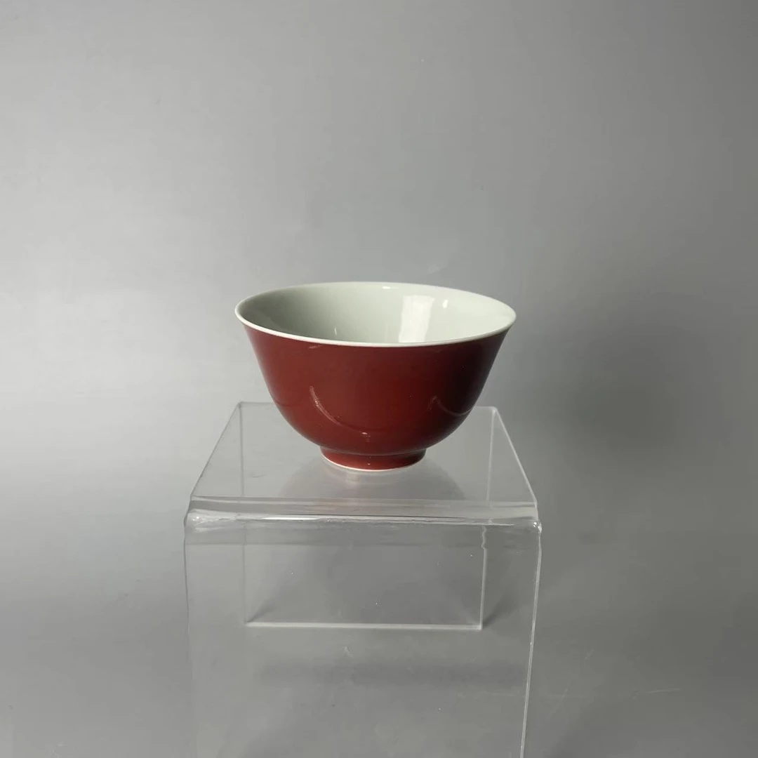 豇豆红 单色釉杯（1）
