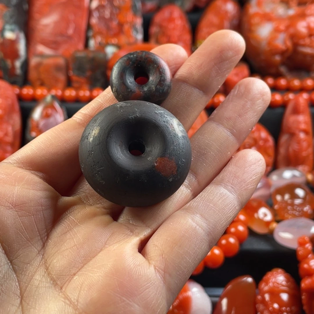 南红玛瑙保山天然原矿杨柳阿东寨老南红平安扣未镶嵌