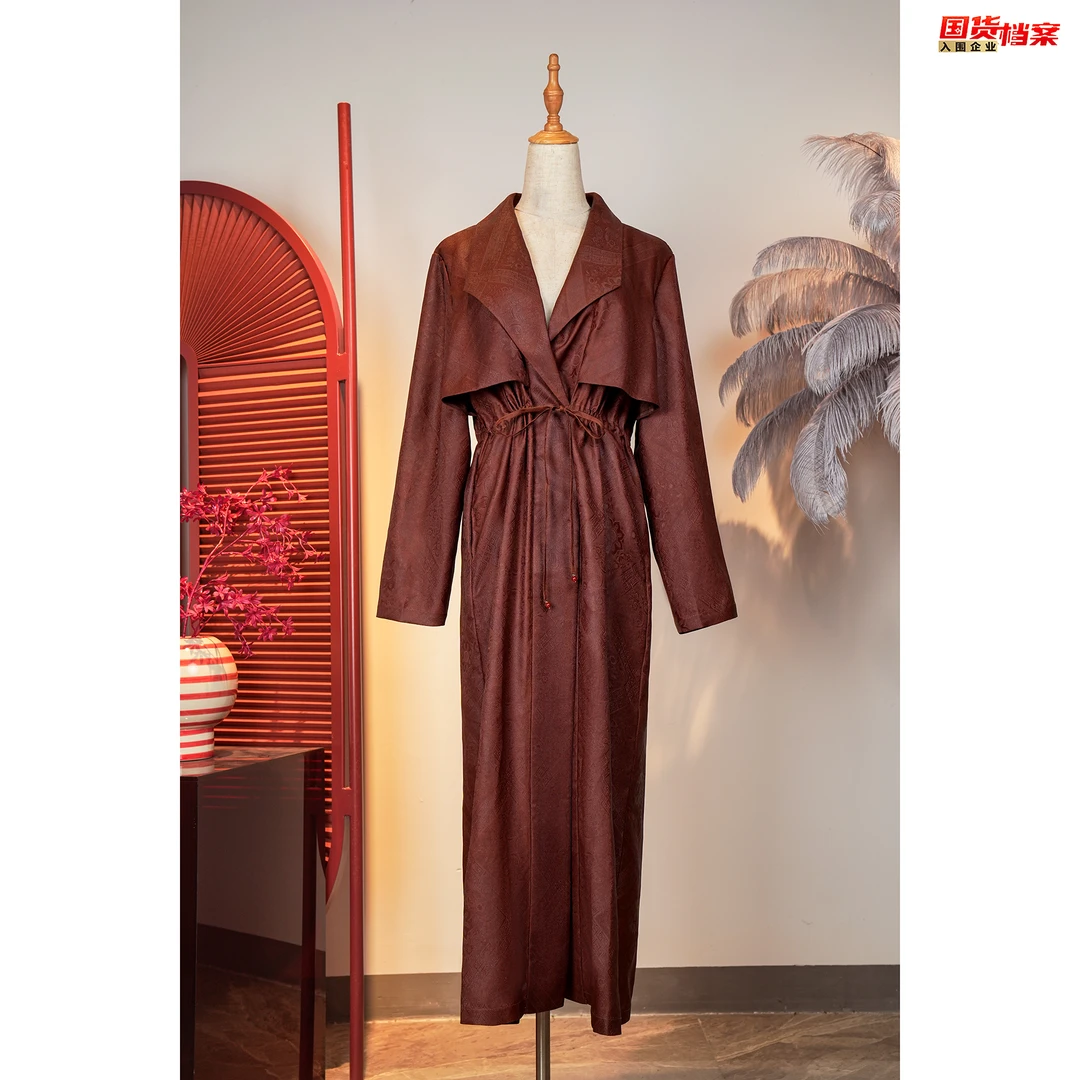 【万象有衣】商汤龙凤图腾-高端原创设计师款香云纱连衣裙-7419