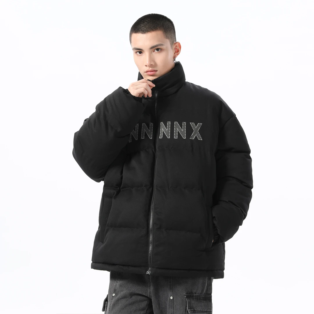 dnnnnx 冬季美式街头休闲宽松加厚保暖面包棉服外套dnx3AWLK8037