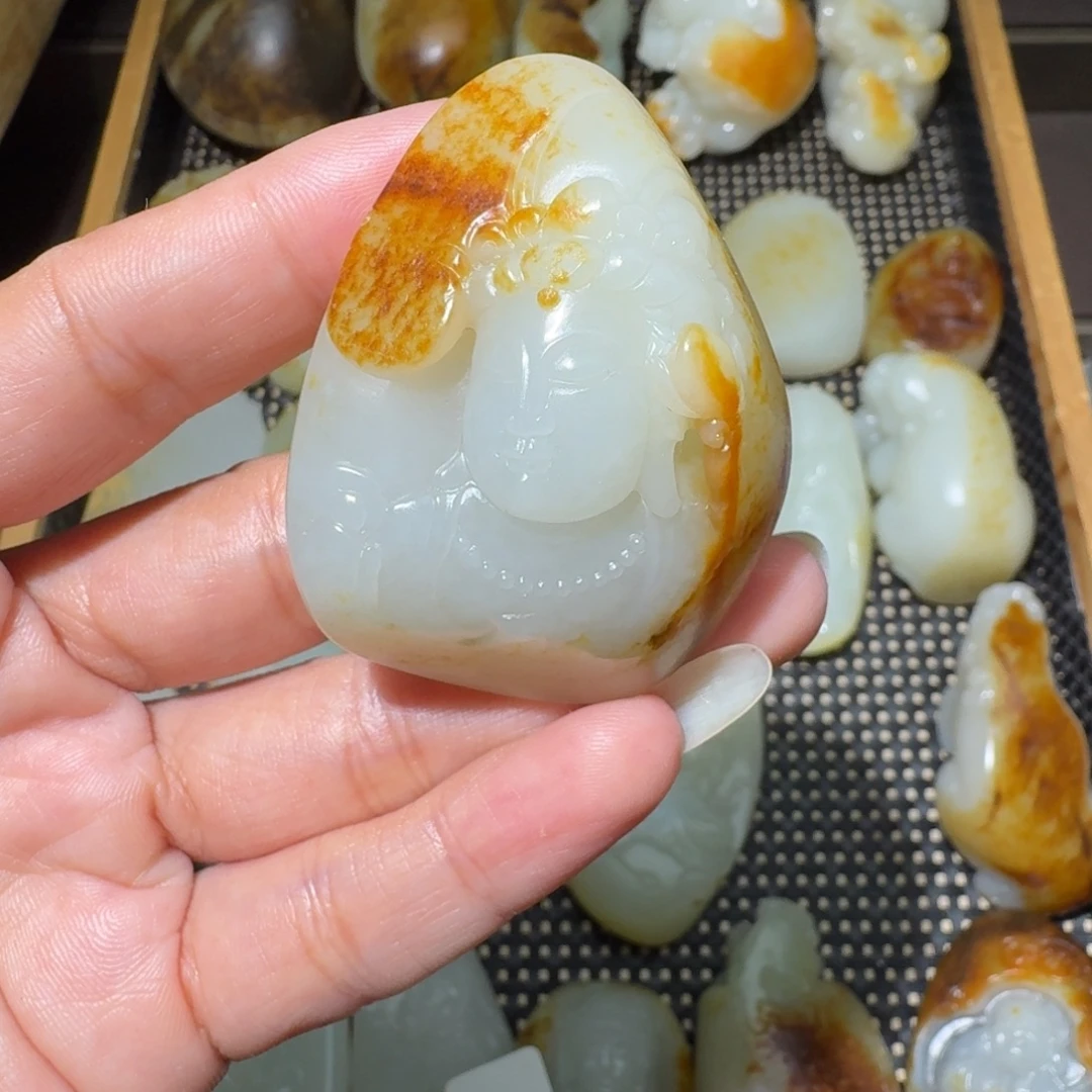 和田玉未镶嵌吊坠(不含链)