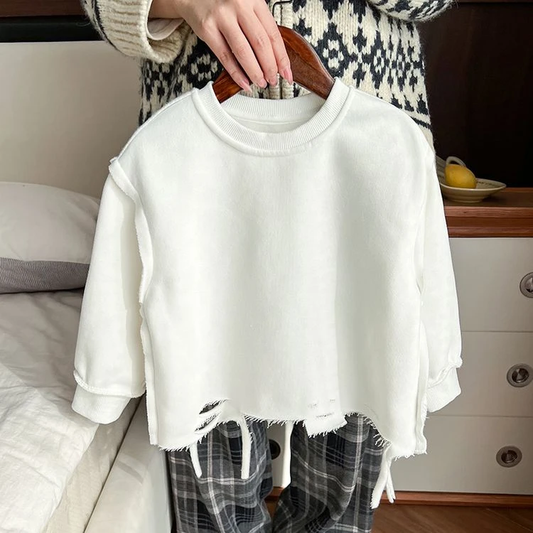 HY24161卫衣/绒衫韩版秋冬纯色男童中小童