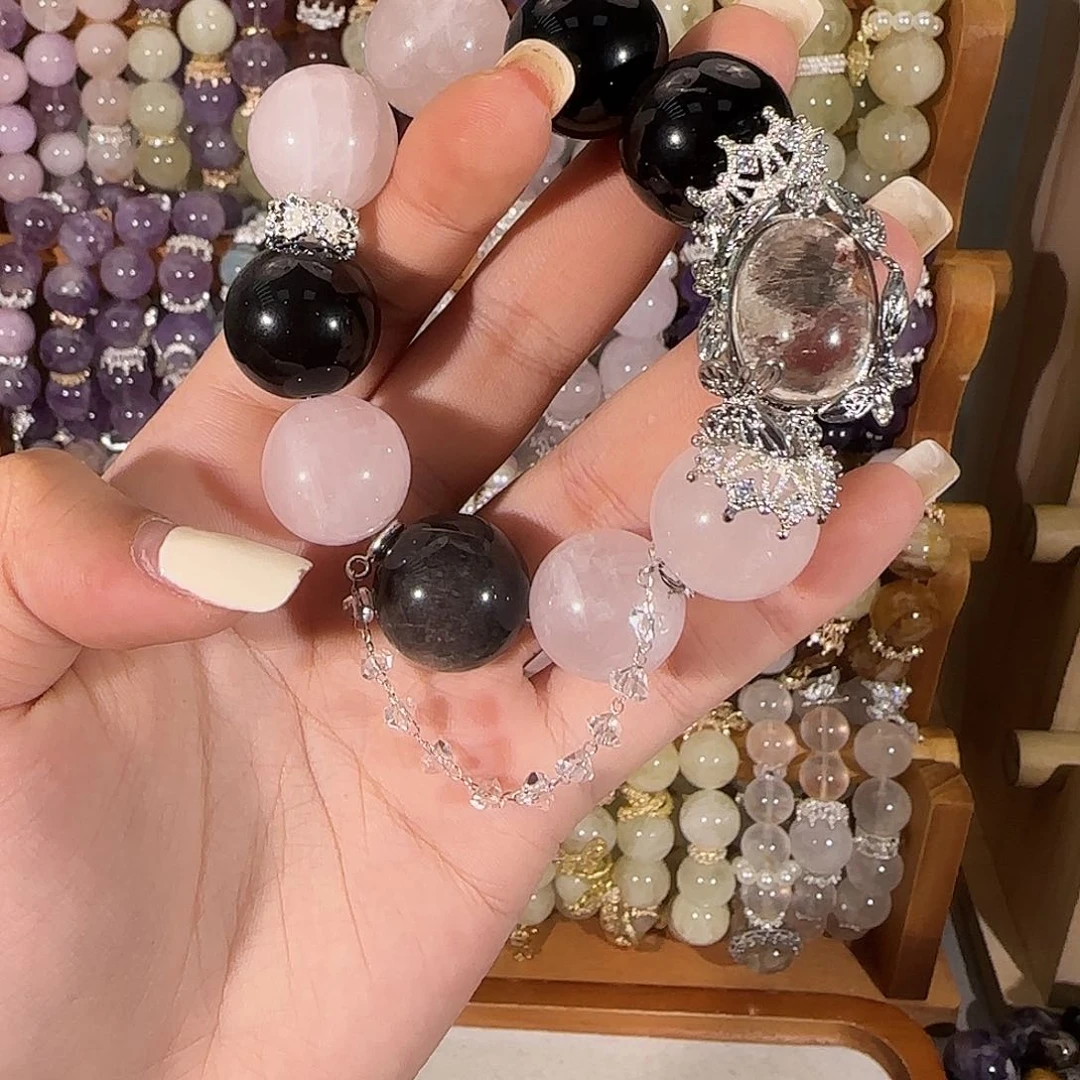 烟晶手链未镶嵌哈哈
