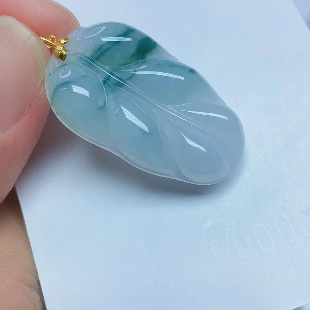 翡翠18K金镶嵌颈饰3567788