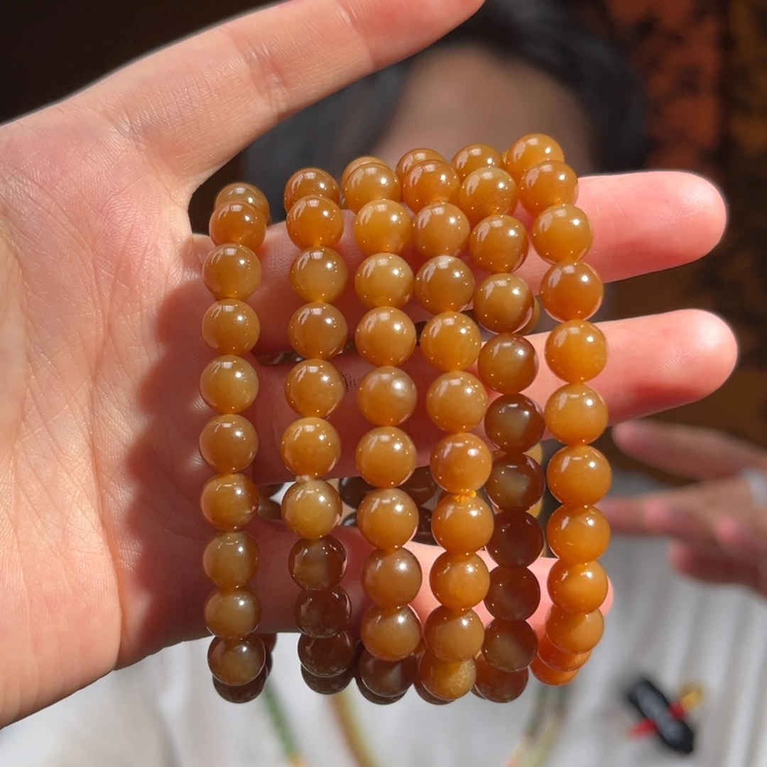 手串未镶嵌和田玉且末糖8mm多样性发货拍一发一280