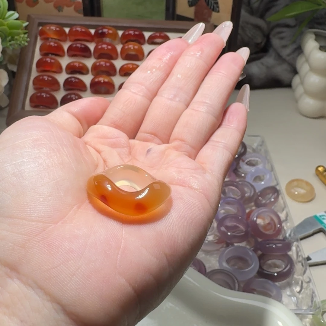 玛瑙/玉髓未镶嵌戒圈