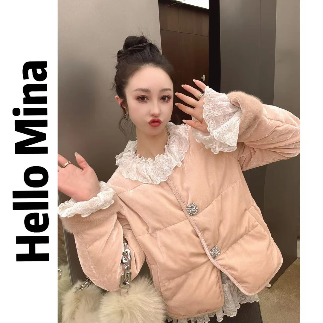 1813高级感轻奢风钻扣羽绒服