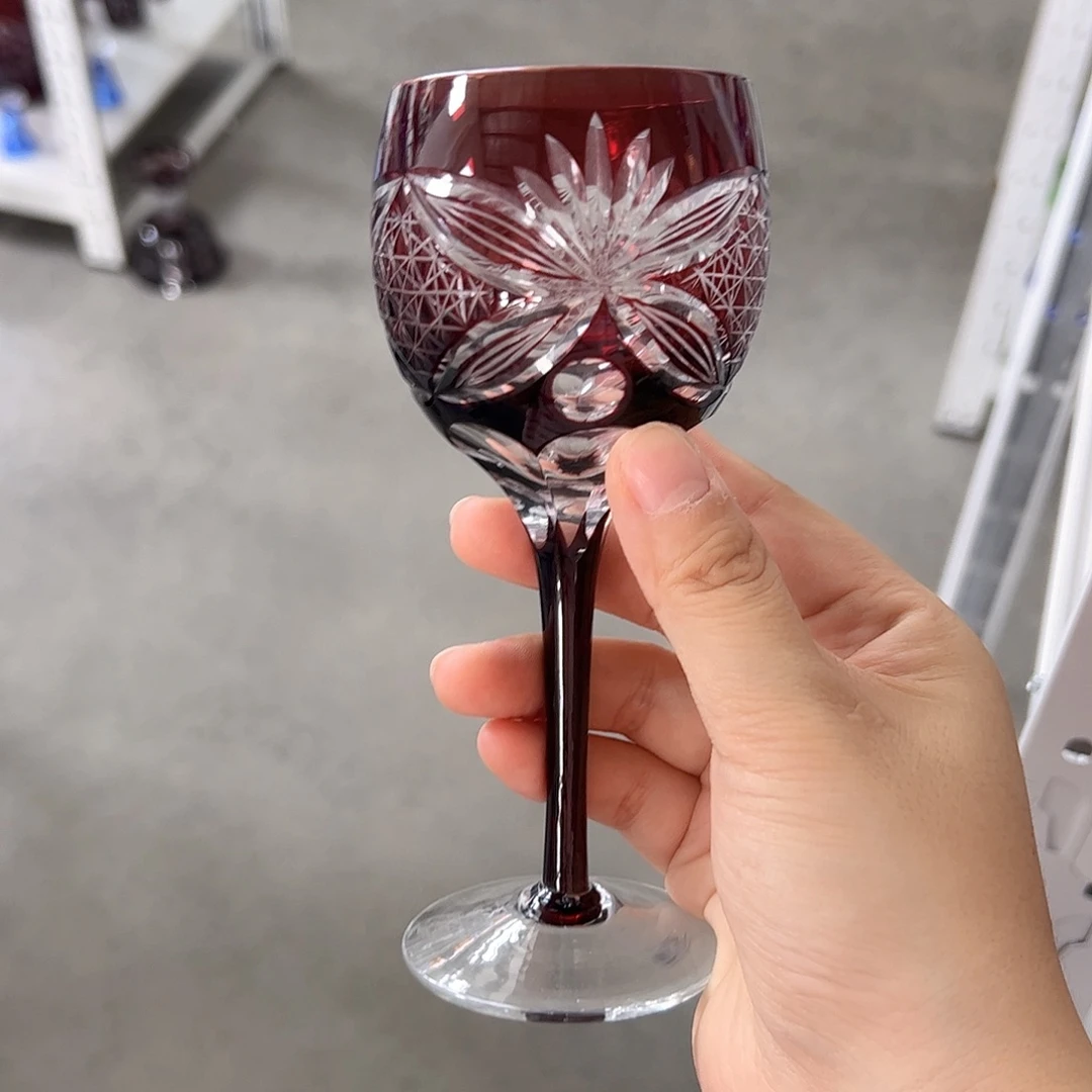 水晶玻璃高脚款微瑕一个