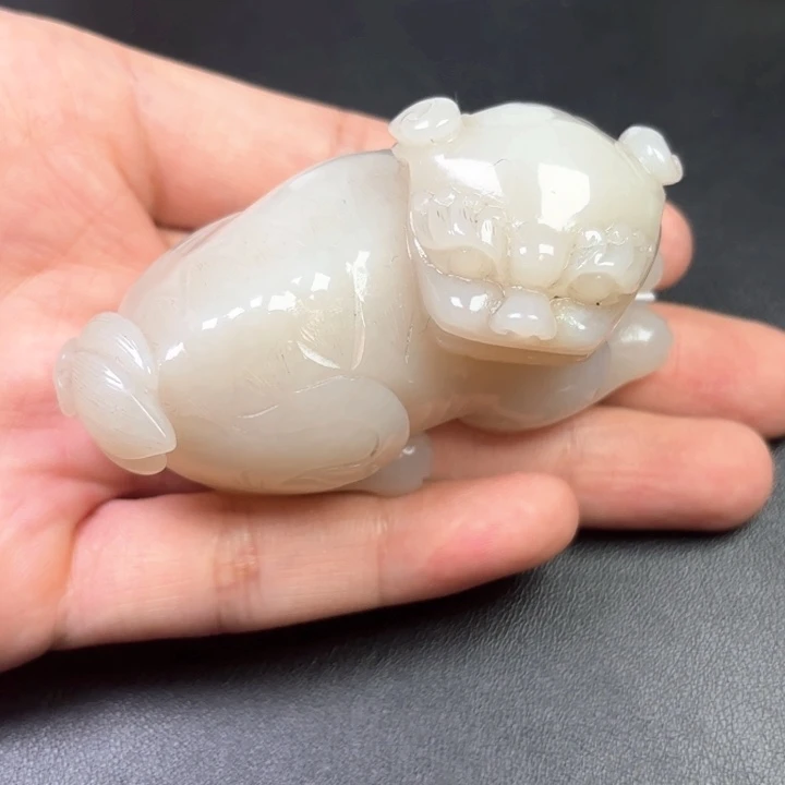 铁***5和田玉未镶嵌挂件