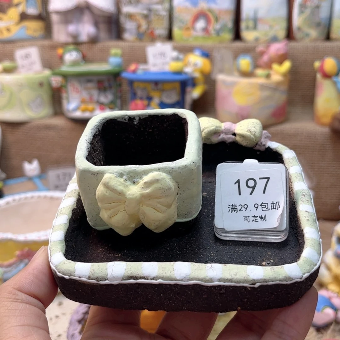 197套装花盆手绘