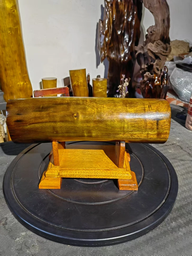 乌木金丝楠木横财摆件