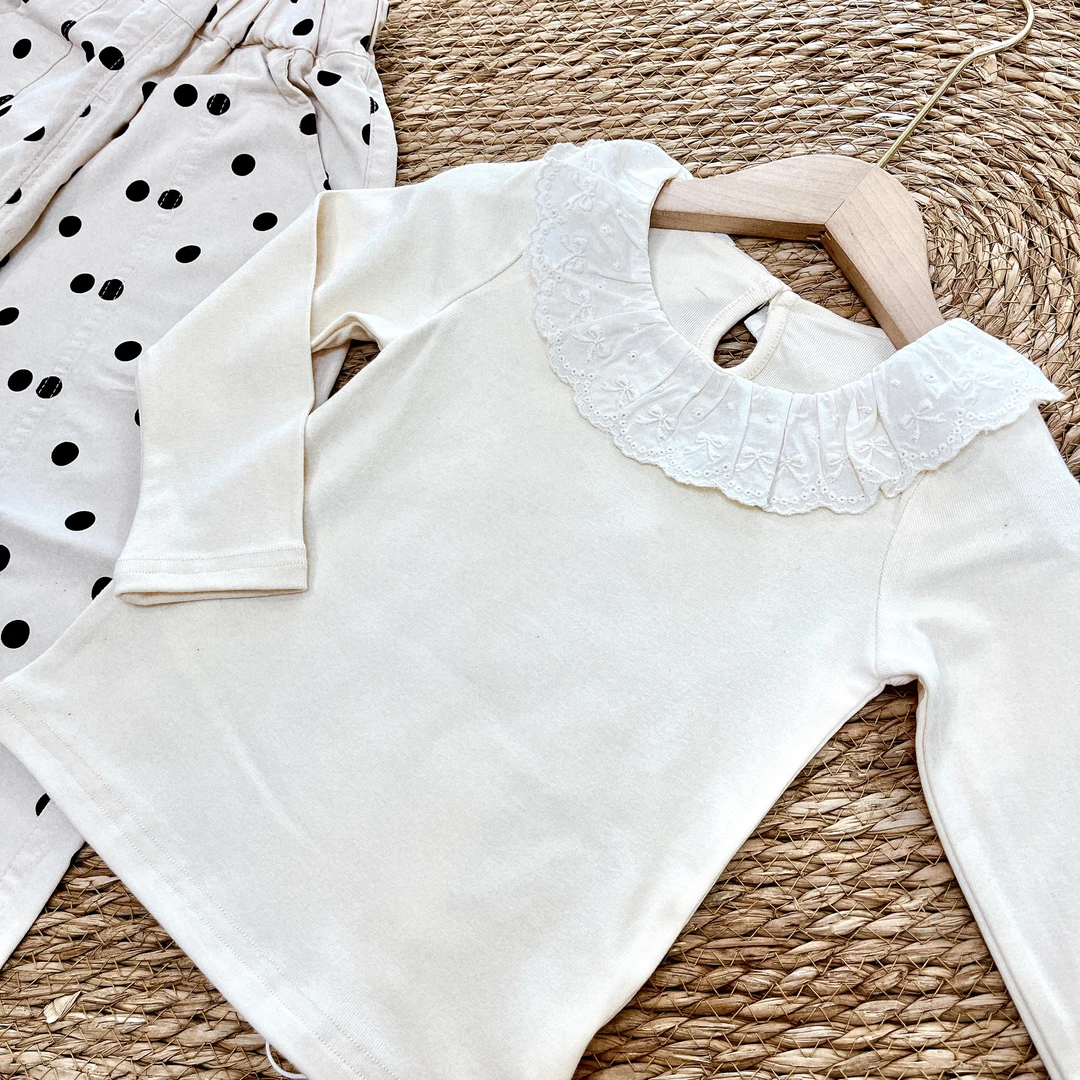 女童春款内搭花边打底衫