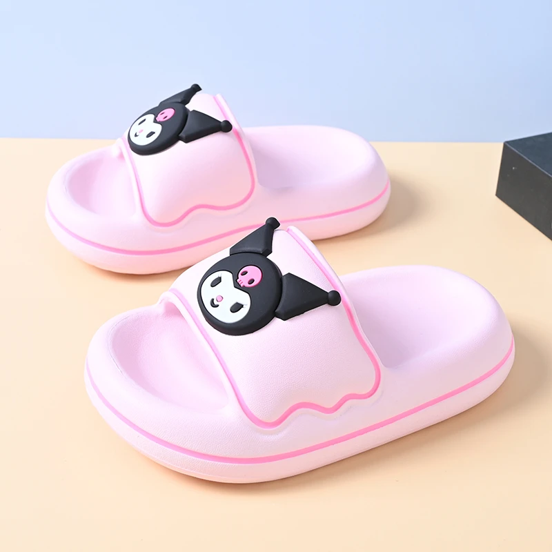 软底一字拖童鞋女童公主夏季居家防滑浴室卡通外穿