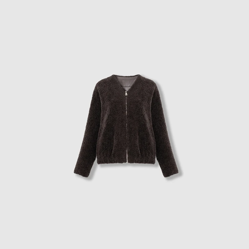 四月初九加大码女装胖MM2025冬 Y毛夹克外套 两色