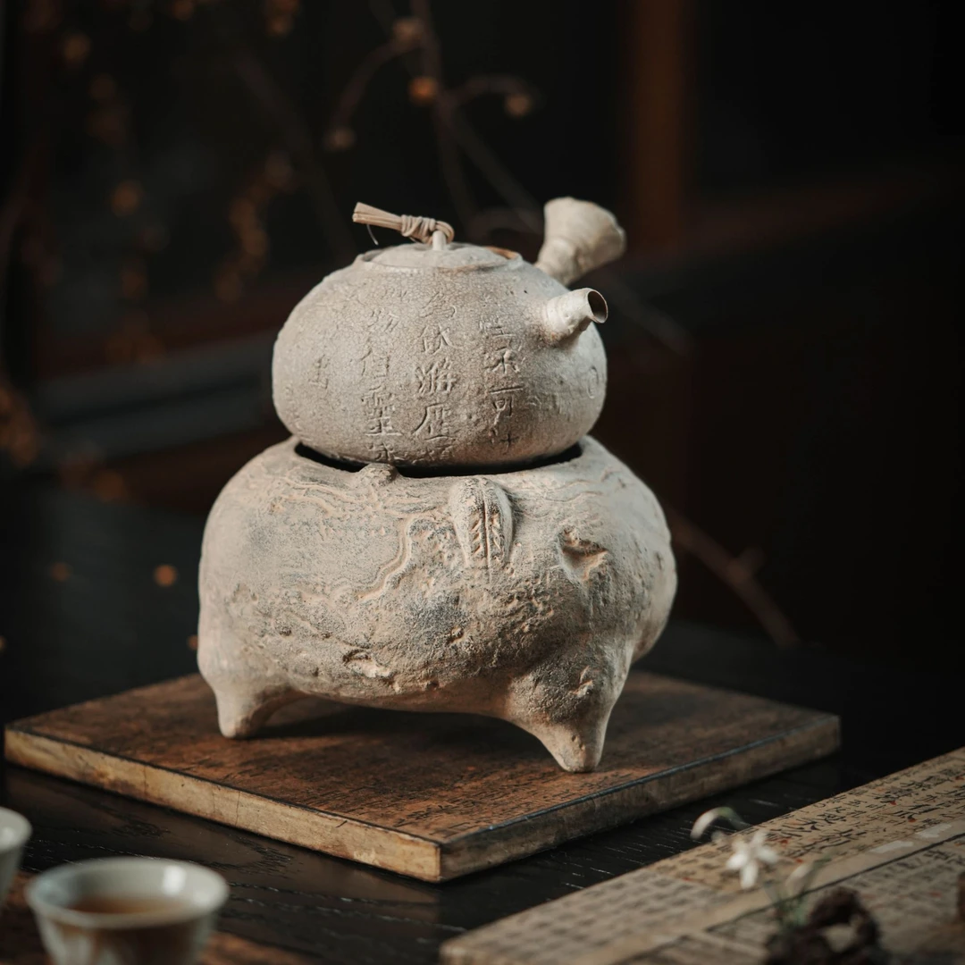 大福造手作陶泥煮茶壶