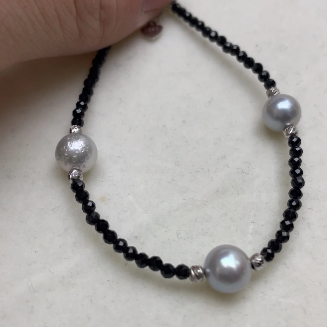 海水珍珠手绳银S925镶嵌