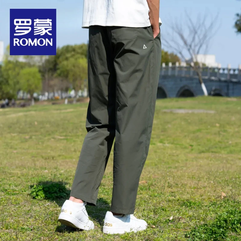 罗蒙男装2025夏季新款工装裤简约穿搭休闲裤长裤户外机能裤薄