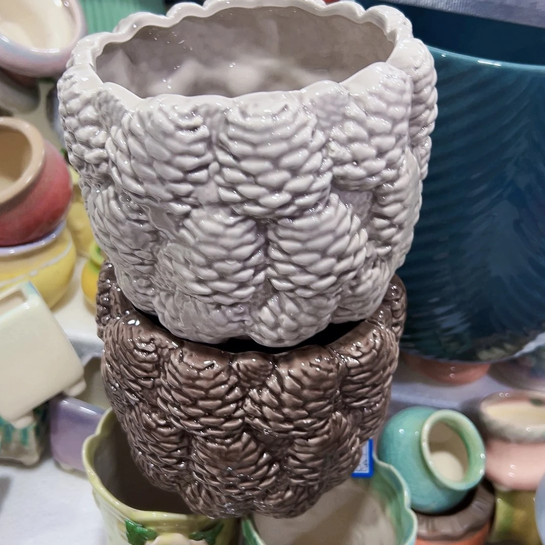 有孔外贸尾单陶瓷花盆凑单10米包邮