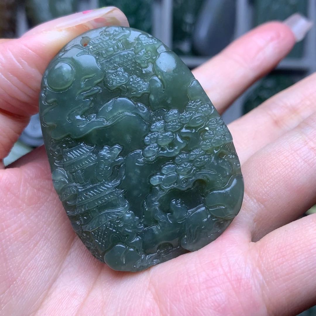和田玉未镶嵌颈饰