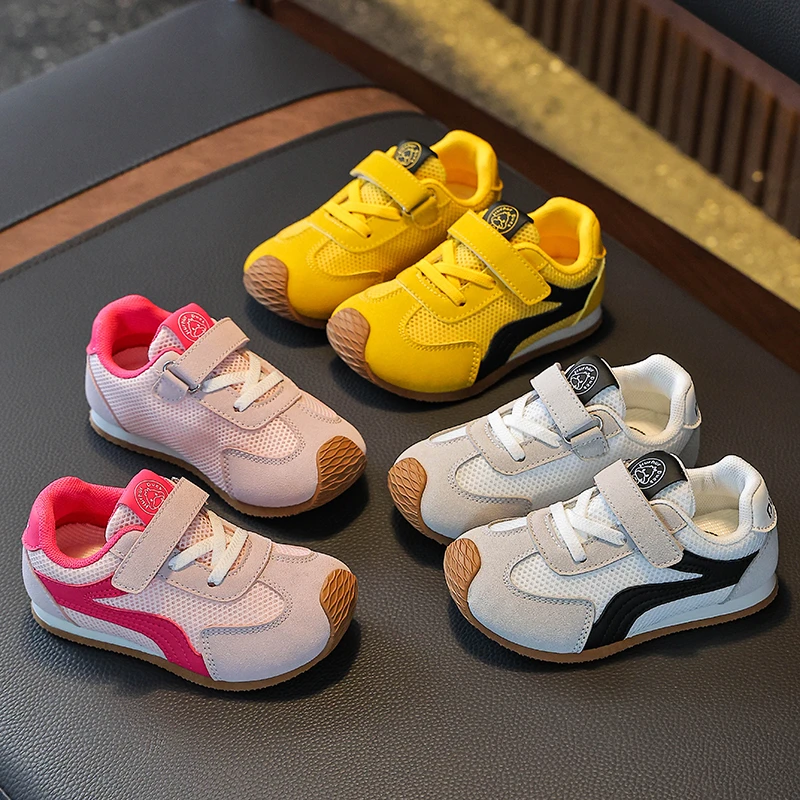 女童鞋子儿童德训运动板鞋2025新款秋季透气网面网鞋小孩大童阿甘