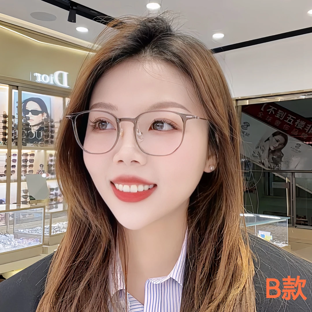 网红超轻复古透明韩版方框防蓝光多边形大框近视眼镜老花镜变色