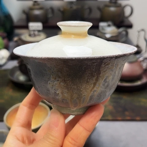 盖碗景德柴烧茶具-微瑕不退不换