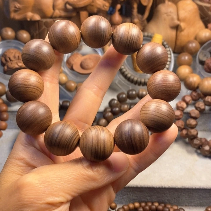 爱***仇檀香木手串/手链老山檀奶香味2.0虎皮纹红肉