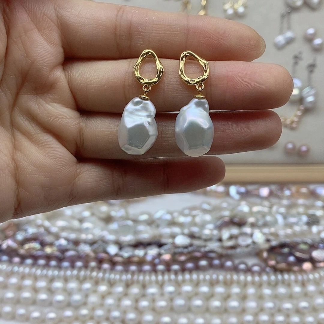 淡水珍珠未镶嵌耳饰