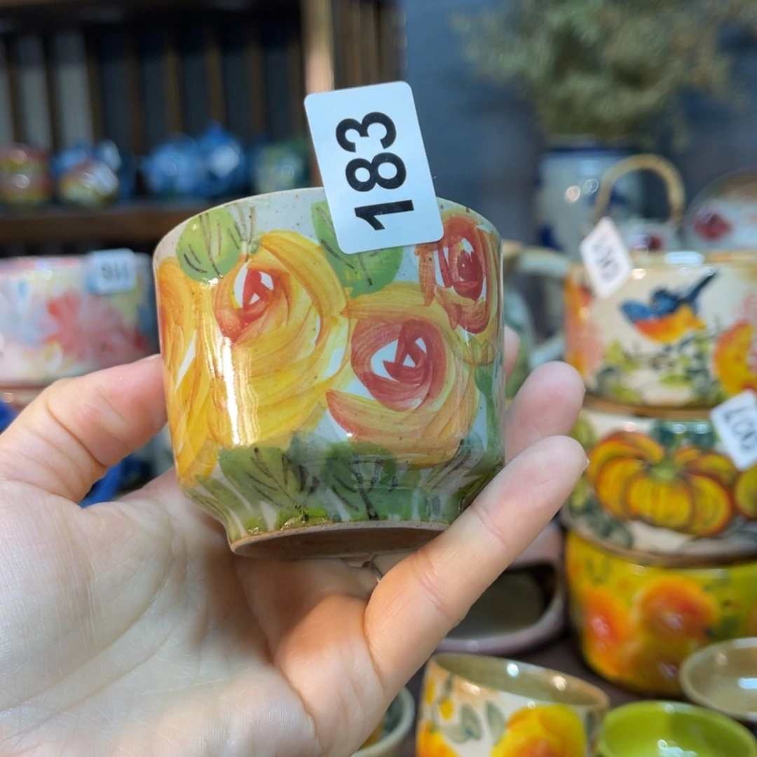 杯素浅陶瓷手工手绘