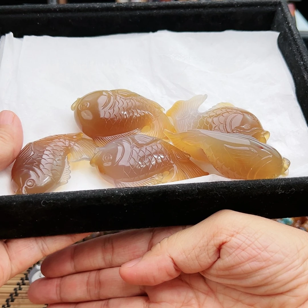 玛瑙/玉髓珠宝半成品未镶嵌随机5发一