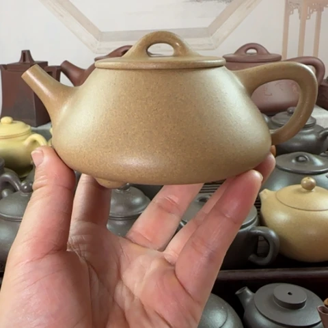 茶壶紫砂墨绿泥料200cc