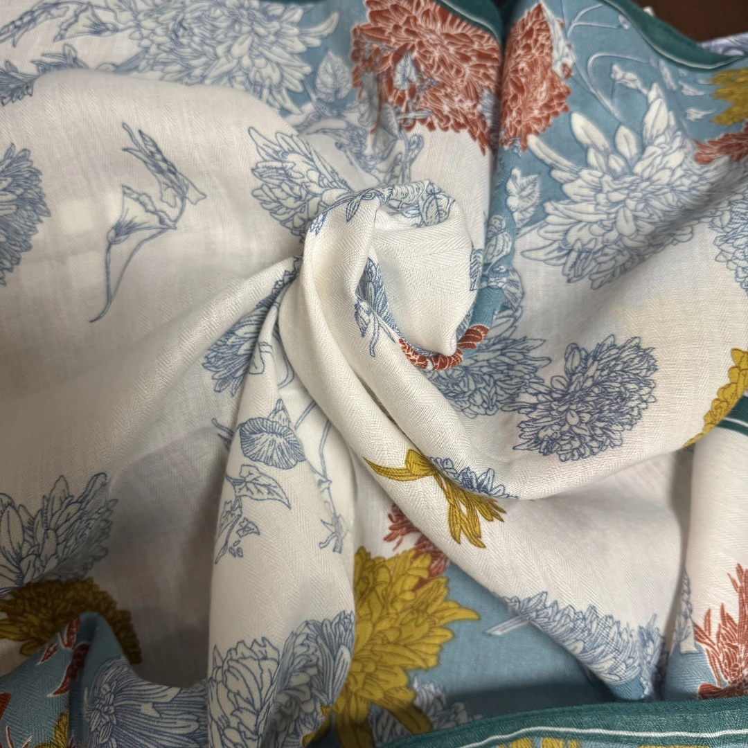 【H54-14 简约】70*70丝毛新款潮流女士复古围巾气质围脖保暖丝巾