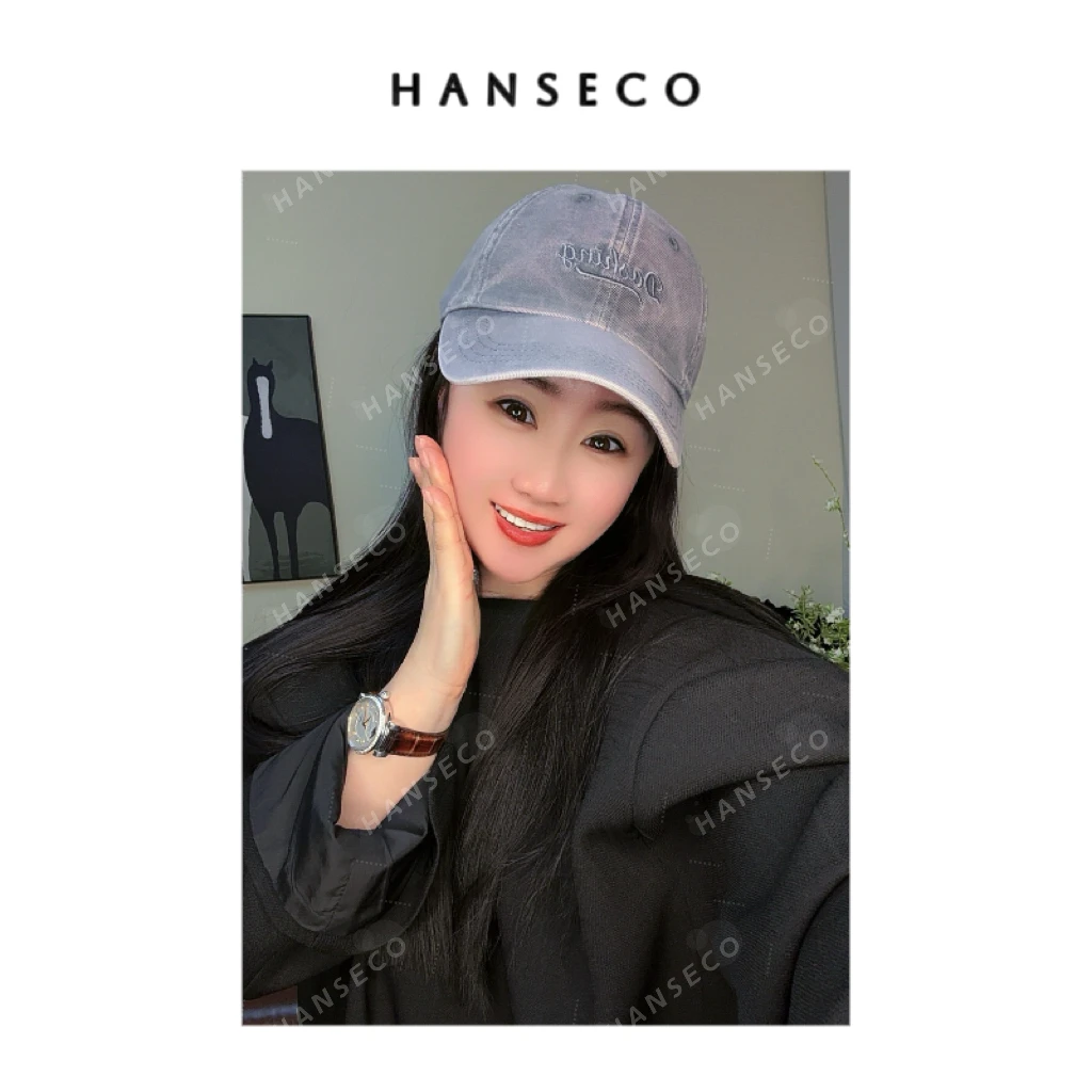 迪丽热巴同款棒球帽加长檐帽子休闲街头风时尚四季鸭舌帽水洗夏季