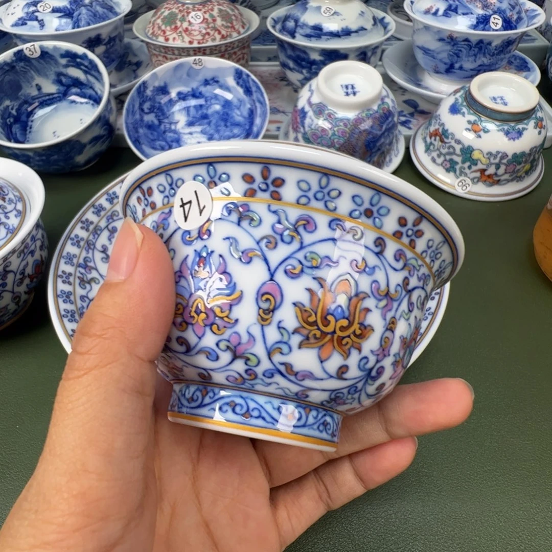 景德镇纯手工纯手绘茶具木木14