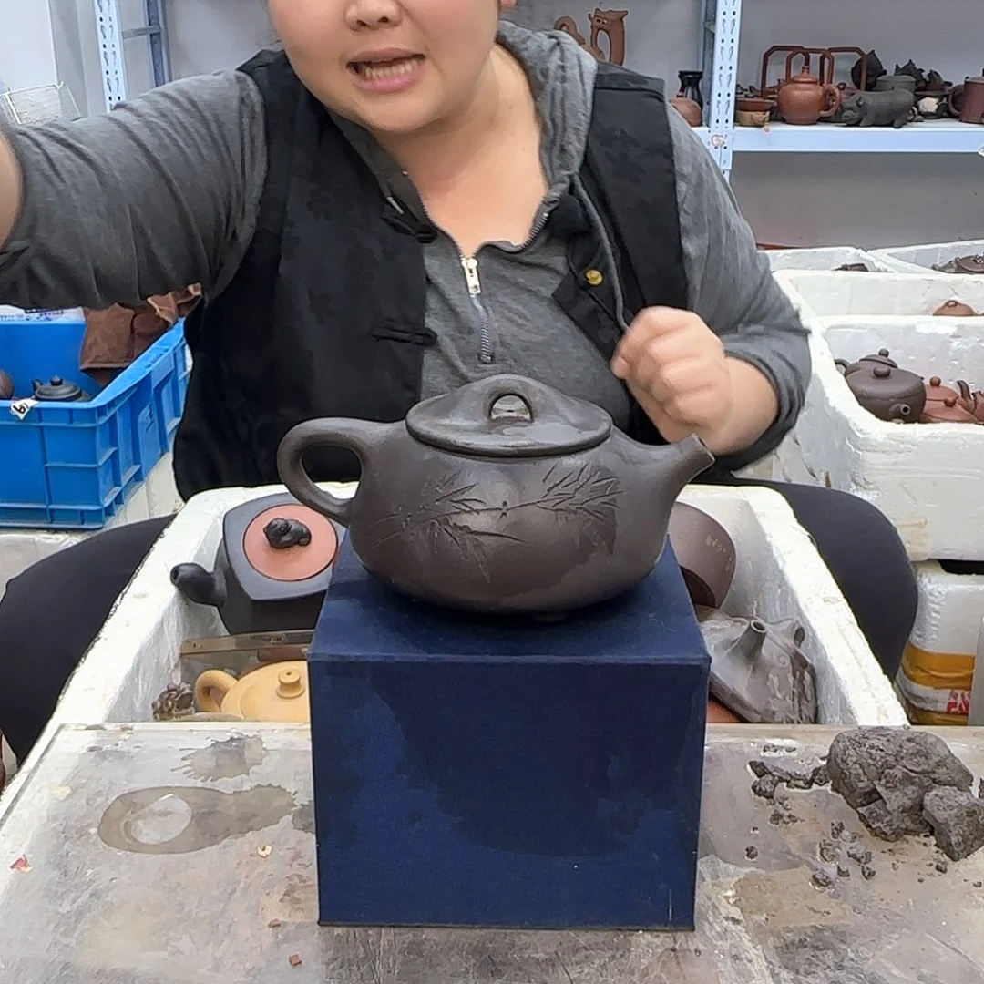 茶壶紫砂宜兴紫砂壶瑕疵处理