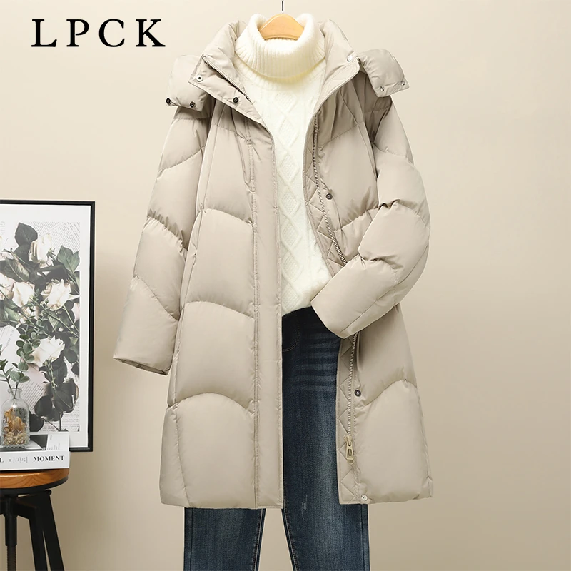 2024新300多克白鸭绒加厚时尚女士保暖短款冬季羽绒服AJ0141913B