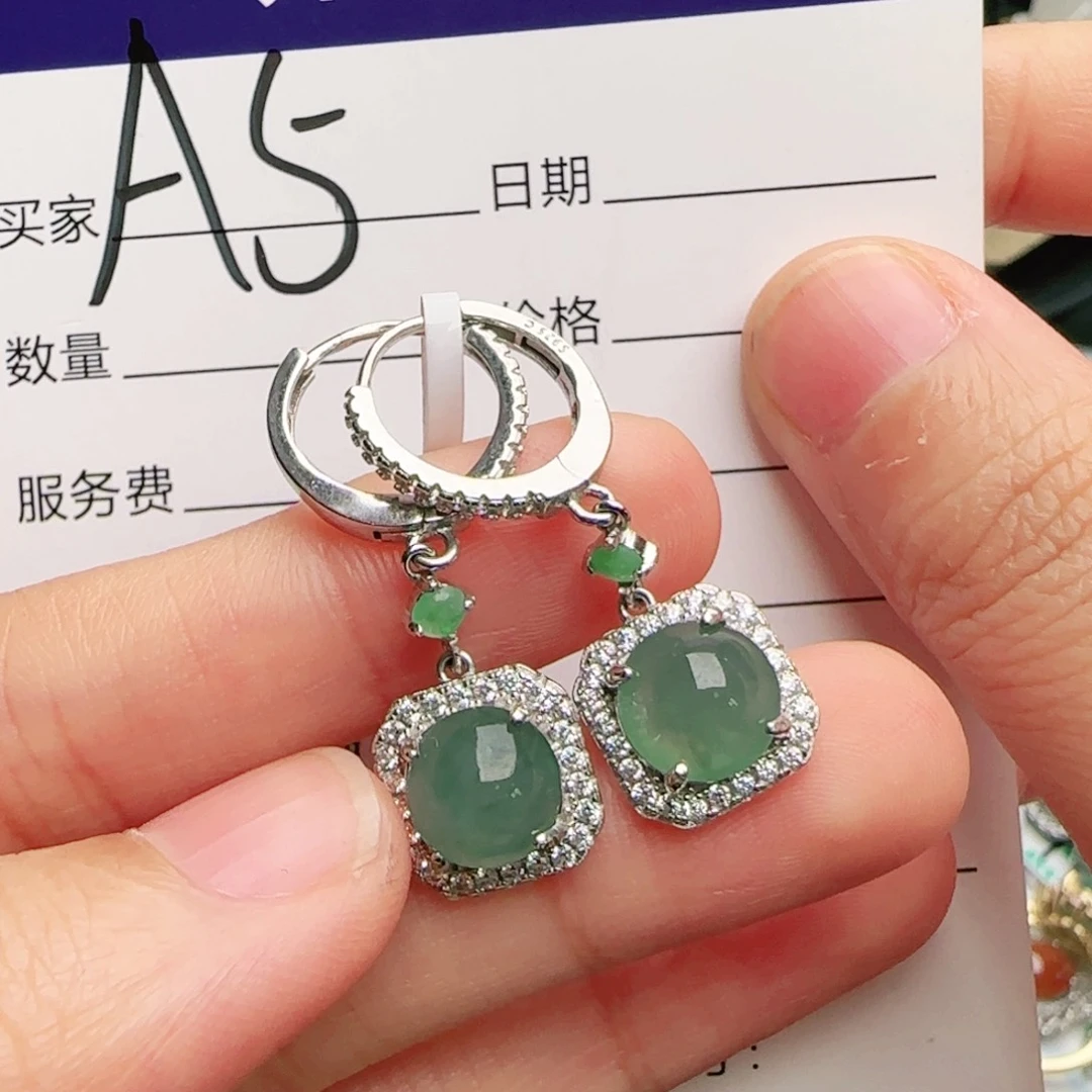 银S925镶嵌手链翡翠