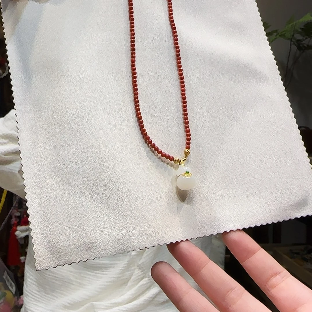 和田玉（白玉）未镶嵌项链白玉葫芦