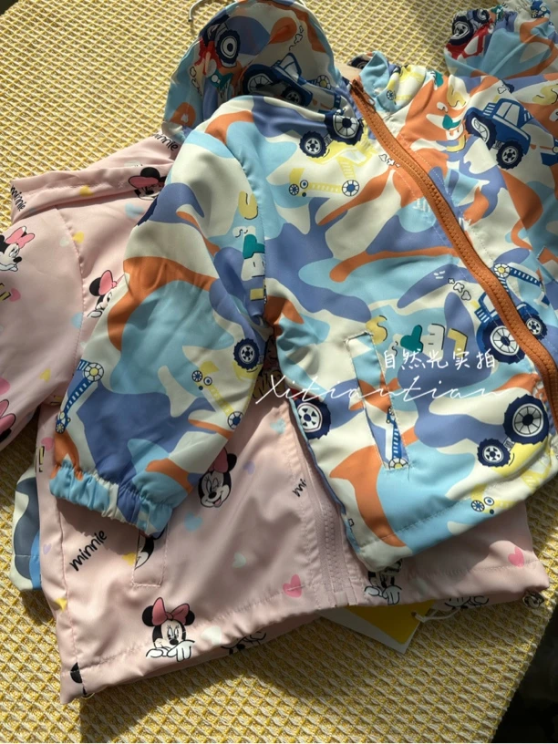 儿童春季双层外套薄款男童奥特曼女童库洛米外套