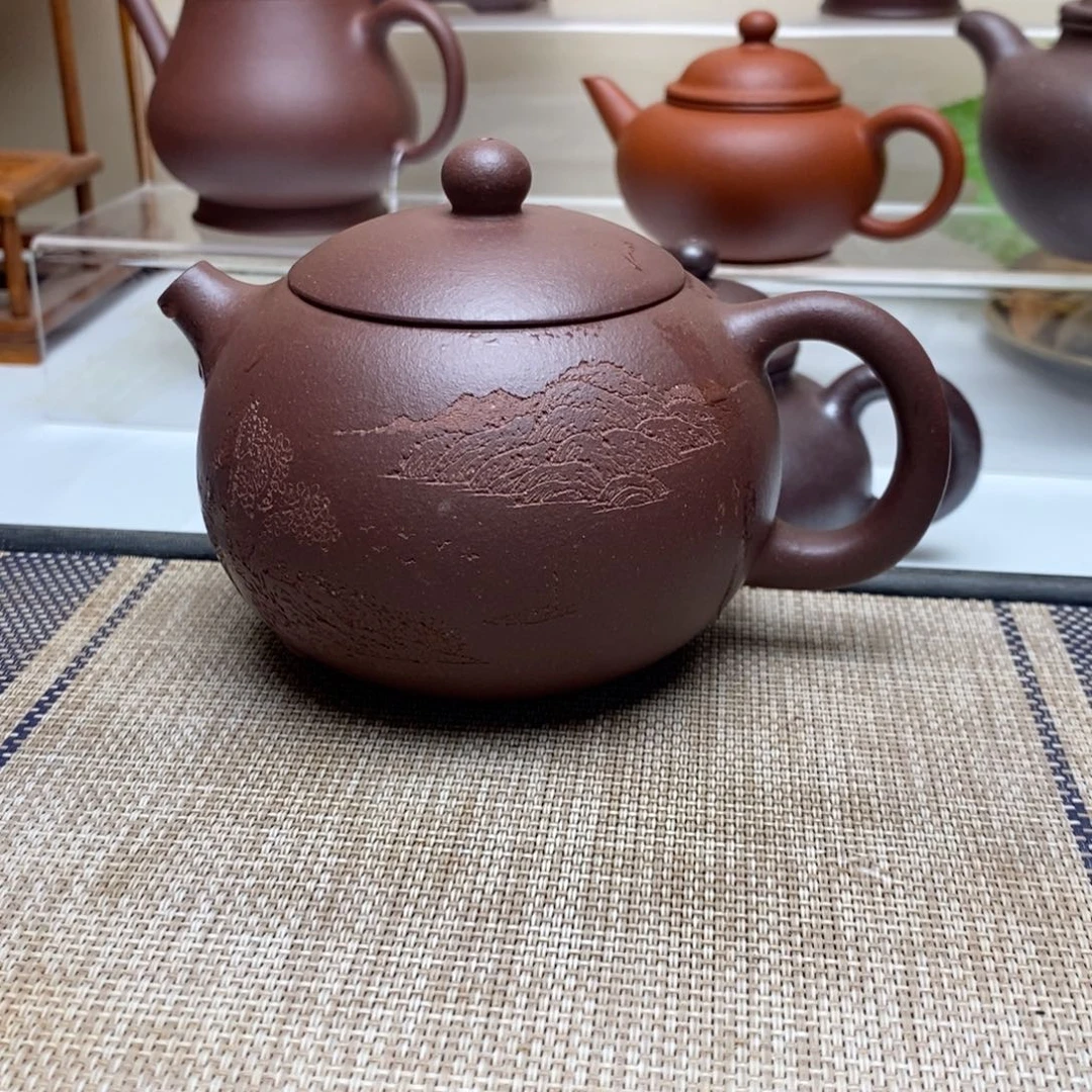 茶壶紫砂零添加原矿中槽青340毫升