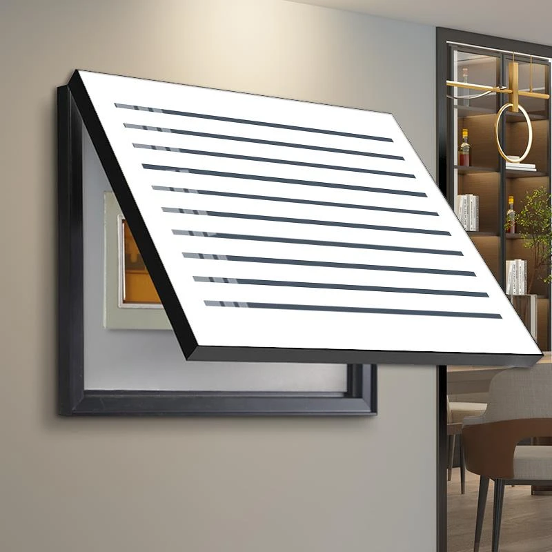 轻奢电表箱装饰画简约现代配电箱媒体箱遮挡弱电箱电闸箱线条白板